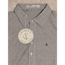 Criquet Striped Cotton Long-Sleeve Players Polo Shirt, Blue/Green Stripe, Size XXL