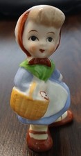 Vintage Ceramic Boy Figurine with Polka-Dot Newsboy Cap, Made in Japan — listing 5