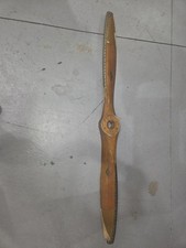 Antique Wood Airplane Propeller, Sensenich Bros. Lititz PA, 6'4" Two-Blade with Green Metal-Tipped Edges