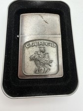 Vintage Zippo Joe Camel Biker on Motorcycle Lighter with Pewter Emblem — listing 6
