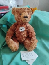 Steiff Gold-Tone Articulated Teddy Bear Pendant Necklace