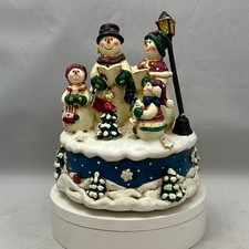 Christmas Caroling Snowmen Resin Musical Figurine — listing 2