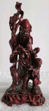 Chinese Ceramic Shou Xing Figurine (God of Longevity), Blue Drip Glaze — listing 3