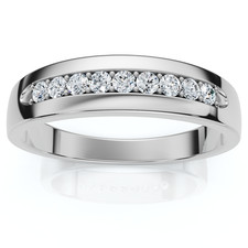 Men's 10K Gold Diamond Sunburst Signet-Style Ring — listing 3