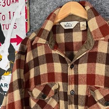 Woolrich Men's Red Wool Button-Down Work Shirt, Size XL — listing 6