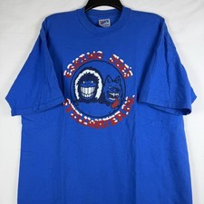 Vintage Eskimo Joe's Stillwater OK Blue Graphic T-Shirt Medium