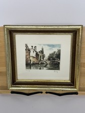 Framed Hand-Colored Etching of Children Walking, Pencil-Signed Limited Edition — listing 4