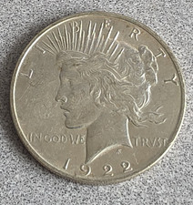 1922 Peace Silver Dollar (obverse date reads 1922), 90% Silver US Dollar Coin — listing 5