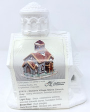 California Creations 'Stone Church' #97419 Unpainted Ceramic Bisque Village Figurine