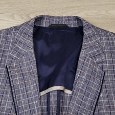 Hugo Boss Men's Gray Plaid Two-Button Sport Coat Blazer — listing 3