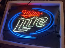 Miller Lite Neon Beer Sign with Shamrock — listing 2