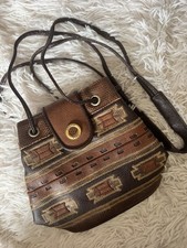 Dolce Vita Brown Pebbled Leather Flap Crossbody Bag — listing 6