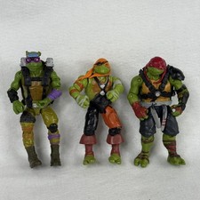 Teenage Mutant Ninja Turtles Movie Action Figure Lot of 3 (Raphael, Leonardo, Michelangelo) with Accessories — listing 4
