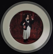 White Octagonal Dinner Plate with Black & White Checkered Rim — listing 4