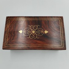 Indian Rosewood Inlay Box with Mysore-Style Pastoral Scene — listing 3