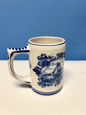 Vintage Delft-Style Blue & White Kitchen Set — Coffee Pot, Saucepan/Butter Warmer, Salt & Pepper Shakers, and Tray — listing 5
