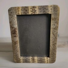Vintage Snakeskin-Embossed Patent Leather Frame Handbag with Twist-Lock Closure — listing 3