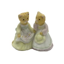 Bisque Porcelain Playing Kittens Figurine, Two Tabby Cats — listing 4