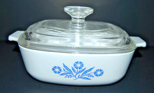 Vintage CorningWare Cornflower Blue 1.5 Qt Casserole Dish with Pyrex Glass Lid — listing 6