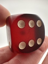 Vintage Butterscotch Bakelite Large Die (35mm Cube) with Threaded Insert — listing 2