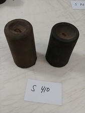 Antique Cast Iron Ogee Shelf Clock Weights, Set of 3