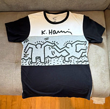 Keith Haring All-Over Line Print Cotton T-Shirt, listing 5
