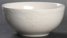 Tabletops Unlimited "Versailles" White Embossed Ceramic Creamer / Small Pitcher — listing 3