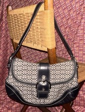 Coach Soho Flap Shoulder Bag in Black Leather with Contrast Stitching, Style No. G06D-10316 — listing 5