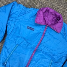 Vintage Columbia Sportswear Reversible Bomber Jacket (Black/Teal) — listing 2