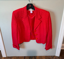 Christian Dior Vintage Red Double-Breasted Blazer with Gold Buttons — listing 4