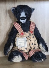 Mohair Teddy Bear in Bavarian Lederhosen with Felt Hat and Alpine Vest — listing 4