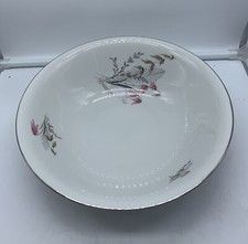 Royal Duchess Bavaria 'Mountain Bell' Porcelain Plate with Pink Bell Flowers and Platinum Trim — listing 5