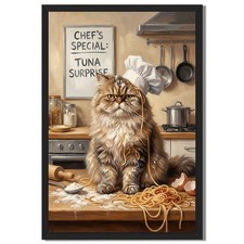"Never Trust a Skinny Cook" Framed Kitchen Art Print by Dan DiPaolo — listing 2