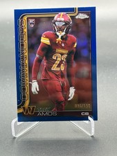 2025 Topps Chrome Trey Amos Rookie Refractor Autograph /499 Commanders, listing 6