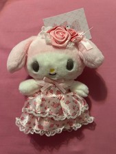 Sanrio My Melody Pink Plush with Satin Bow and Lace Dress