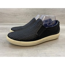 ECCO Soft 7 Woven Leather Slip-On Sneakers, Navy Blue — listing 6