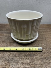 McCoy Pottery Green Faux Bamboo Square Jardiniere / Planter — listing 6