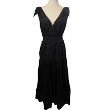Black Tiered Ruffle Strap Smocked Waist Maxi Dress — listing 5