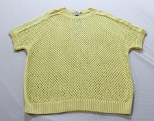 Chico's Rib Dolman Sandwash Tee 3/4 Sleeve Top, Citrus Yellow, Size 1 (M) — listing 6
