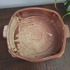 Pair of Vintage Studio Pottery Stoneware Bowls, Signed — listing 3