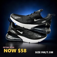 Nike Air Max 270 Black/White Women's Sneakers, Size US 7.5 — listing 2