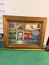Framed Parisian Storefronts Diptych Print (Café/Antiques Scene) — listing 3