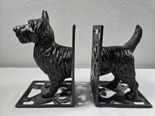 Pair of Cast Iron Terrier Dog Bookends with Polychrome Paint — listing 6