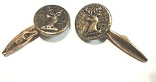 Pair of Vintage Cold-Painted Enamel Miniature Deer/Fawn Figural Cufflinks — listing 6