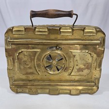 Antique French Brass Charcoal Hand/Foot Warmer with Stoker Vent — listing 4