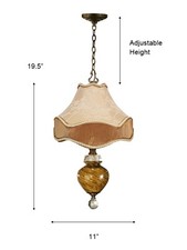 Dale Tiffany Mission-Style Stained Glass Pyramid Pendant Lamp Yes, marked Dale Tiffany — listing 3