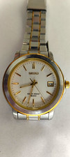 Seiko Two-Tone Quartz Dress Watch, Black Dial with Date, 50M Water Resistant Caseback reads different code — listing 4