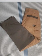 Duluth Trading Company Flex Fire Hose Cargo Work Pants, Brown, Size 34x32 — listing 3