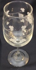 Eamon Glass Dublin Claddagh Shamrock Hand-Engraved Wine Glasses, Set of 6 (7.5 in tall) — listing 5