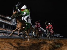 Michael Godard 'The Race' Limited Edition Signed & Numbered Giclée on Canvas, Framed